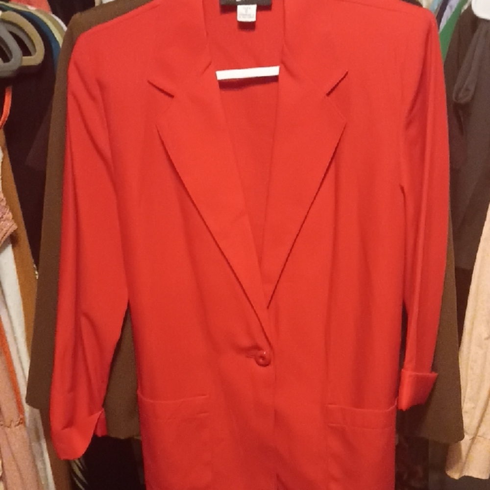 Sag Harbor Vibrant Red Women's Blazer Jacket